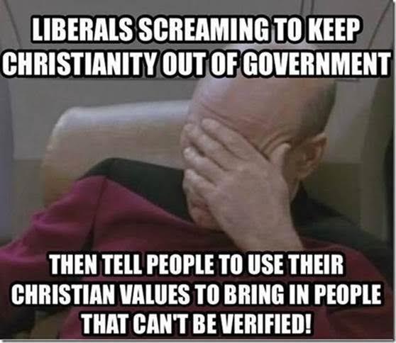 Stupid liberals hate Christians but use their values against them