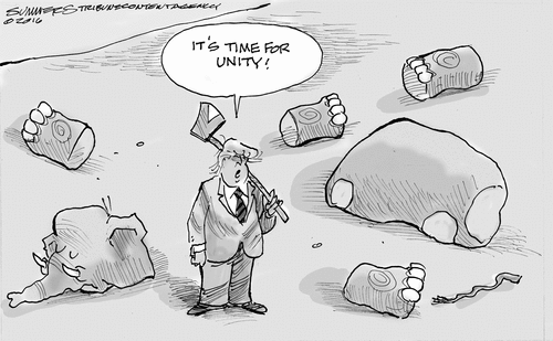 Trump calls for unity