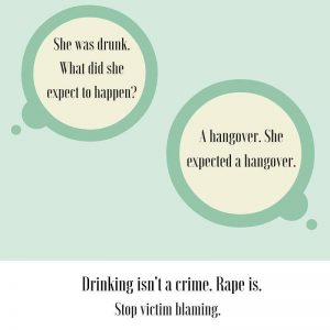 Drinking isn't a crime rape is