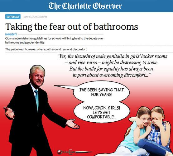Gender Bill Clinton likes bathrooms