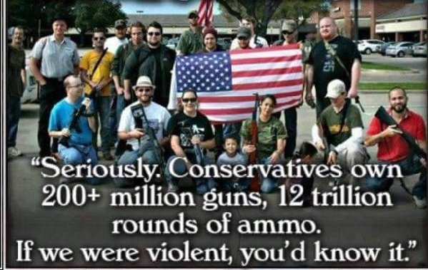 Guns conservatives not violent