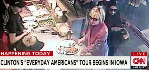 Hillary at Chipotle