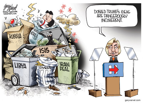 Hillary incoherent ideas