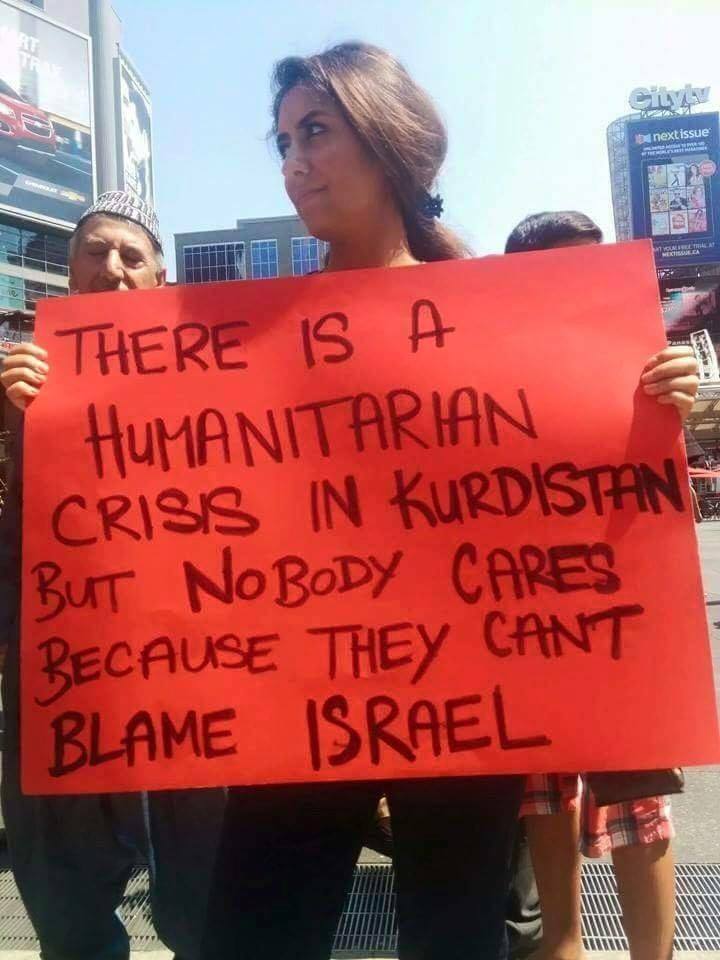 Israel no blame in Kurdistan