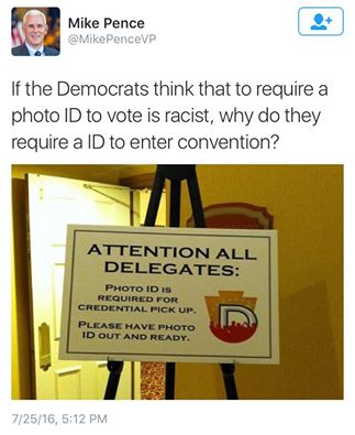 Democrats ID required for convention