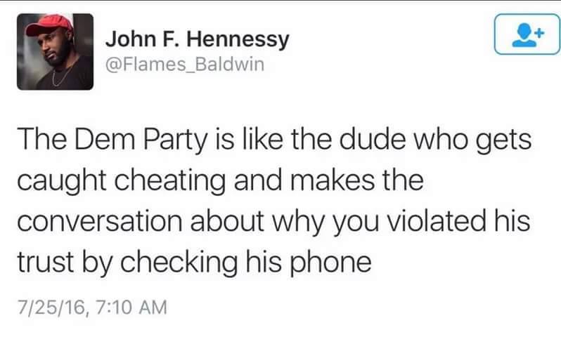 Democrats cheating husband defense