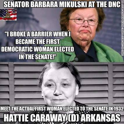 Democrats first women Hattie Caraway to Barbara Mikulski