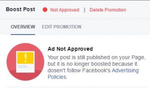 Facebook rejects me