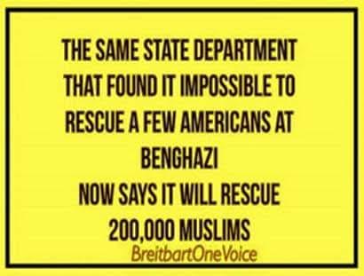 Government state department won't rescue Americans only Muslims