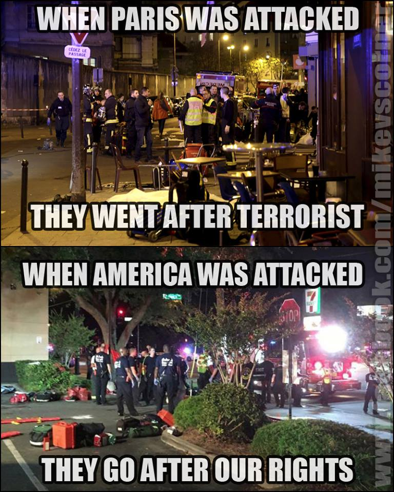 Guns Democrats attack rights when terrorists attack America