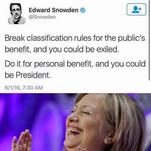 Hillary Edward Snowden on hypocrisy