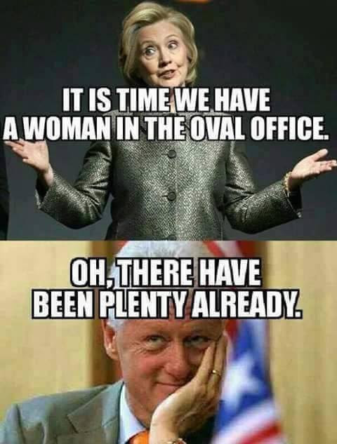 Hillary and Bill women in Oval Office