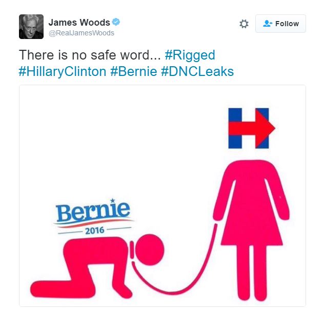 Hillary has Bernie on a leash James Woods