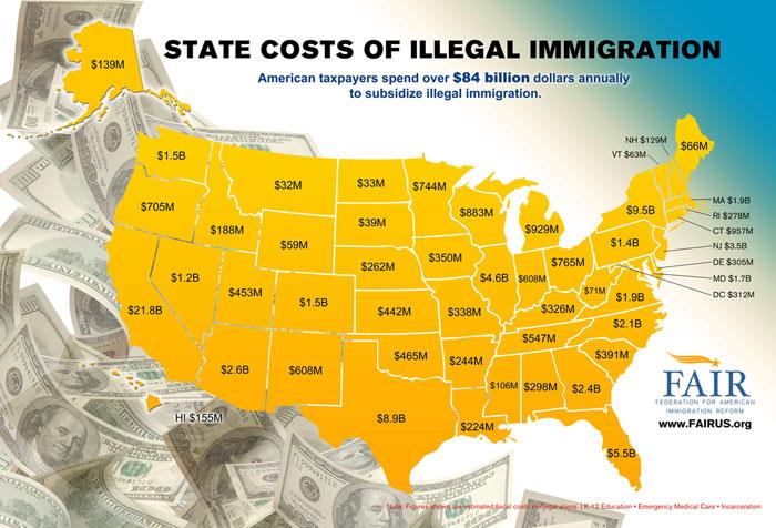 Immigration state costs