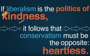 Liberal versus conservative kindness