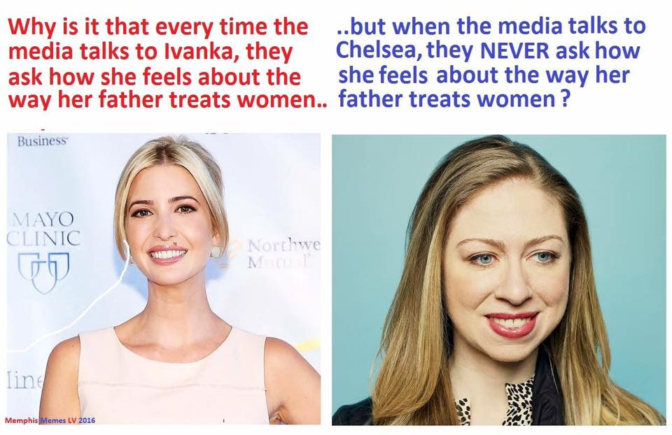 Media bias towards Trump and Bill Clinton's children