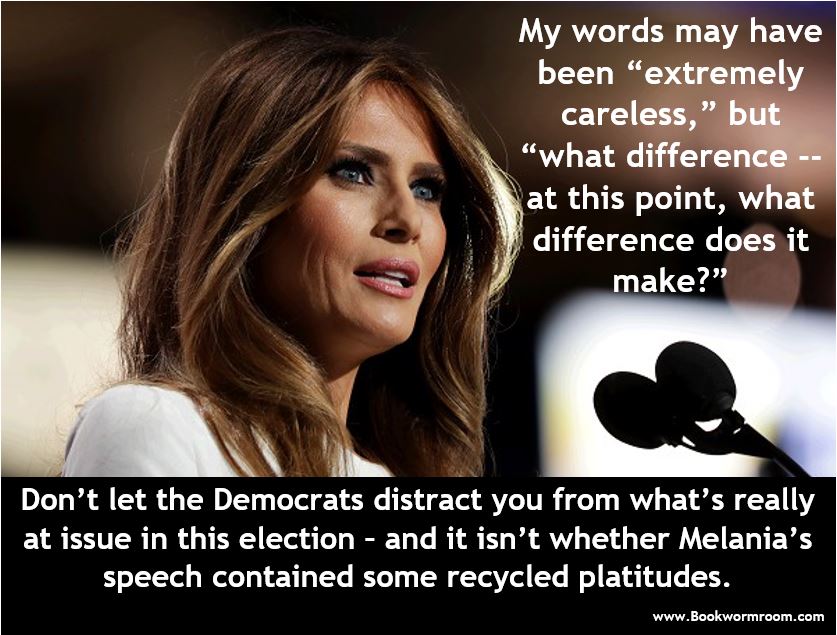 Melania's speech what difference does it make