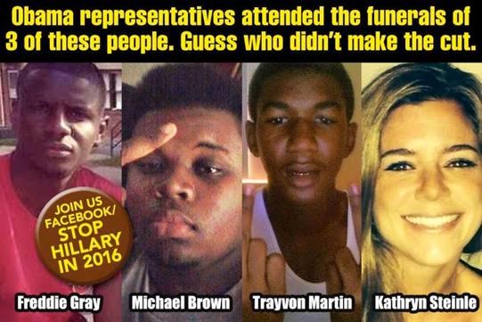 Obama attends black thugs' funerals