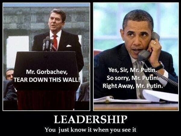 Obama versus Reagan for leadership