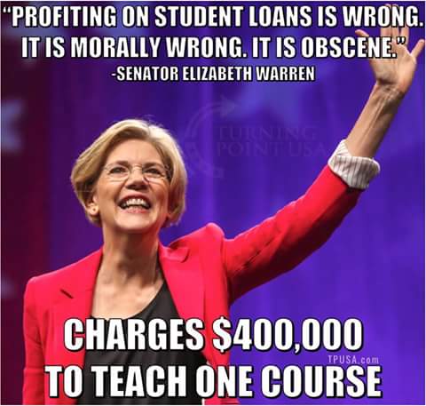 Stupid liberals Elizabeth Warren hypocrite