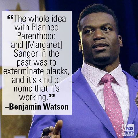 Black Benjamin Watson on aborting black babies