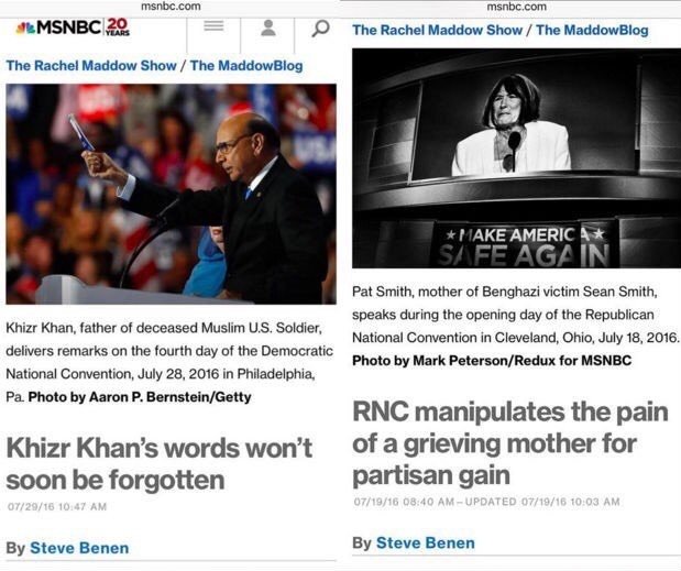 Media bias regarding grieving parents