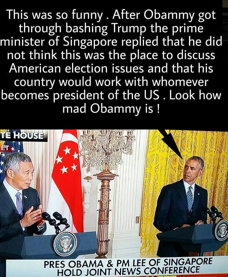 Obama inappropriate remarks in Singapore