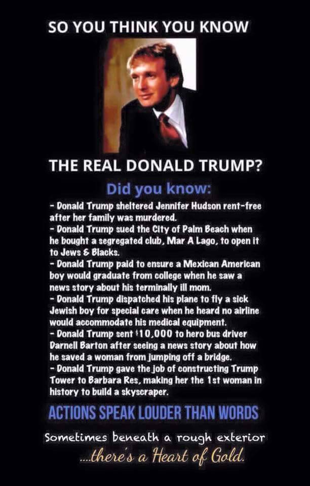 Trump a good guy