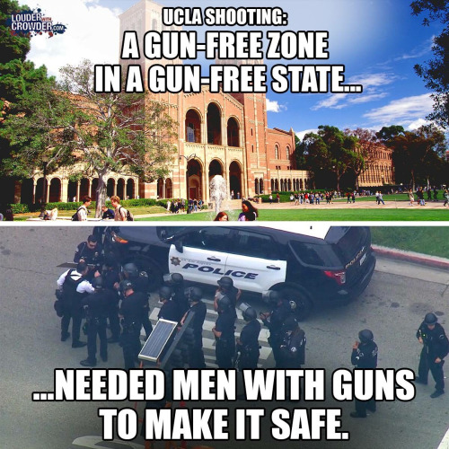 Guns UCLA gun free zone police armed