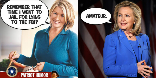 Hillary and Martha Stewart