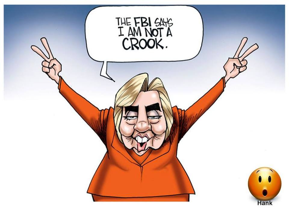 Hillary exonerated by FBI