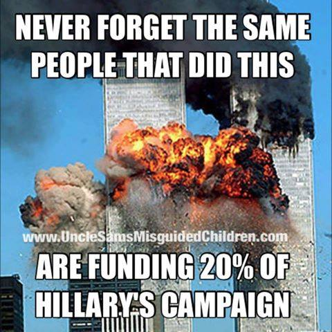 Hillary funded by 911 funders