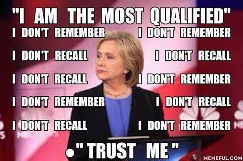 Hillary not trustworthy