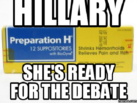 Hillary ready for debate