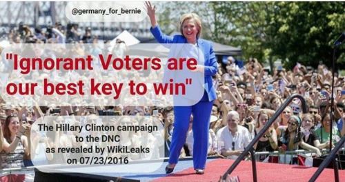 Hillary relies on ignorant voters