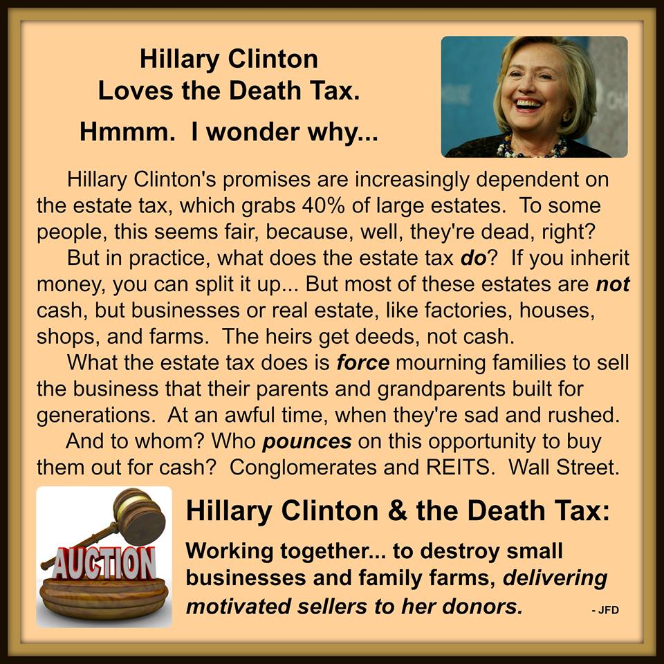 Hillary's death tax