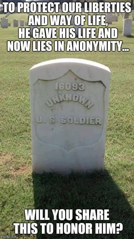 Military unknown soldier