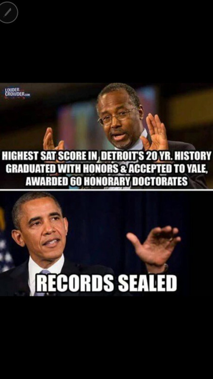 Obama seals records snipes at brilliant Carson