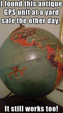 Silly Globe antique GPS