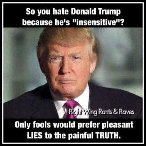 Trump painful truth versus pleasant lies