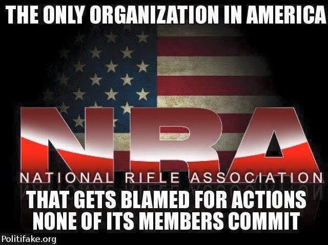 gun NRA blamed for actions members did not commit