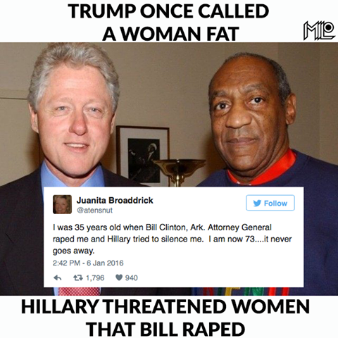Hillary Bill rapist