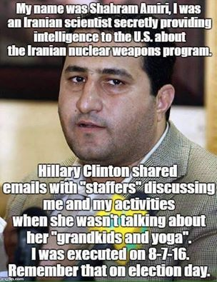 Hillary Iranian scientist murdered