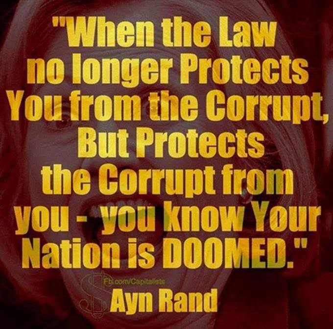 Hillary free Ayn Rand on law protecting corrupt from people