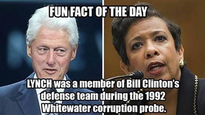 Hillary free Lynch used to work for Bill during Whitewater