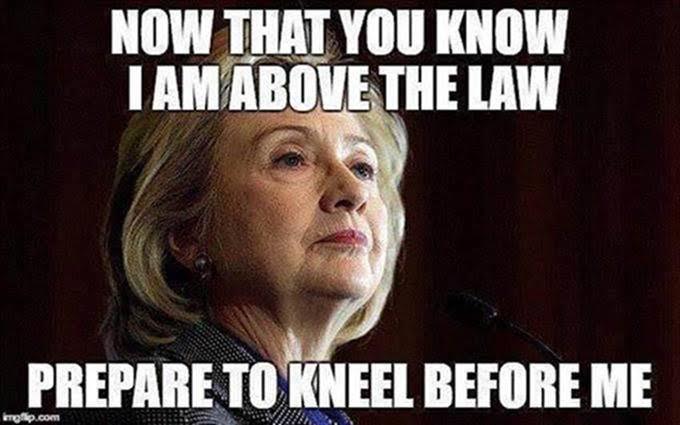 Hillary free kneel before her