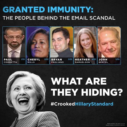 Hillary immunity hiding things
