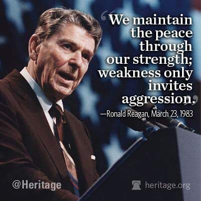 Wisdom Reagan on strength repels aggression