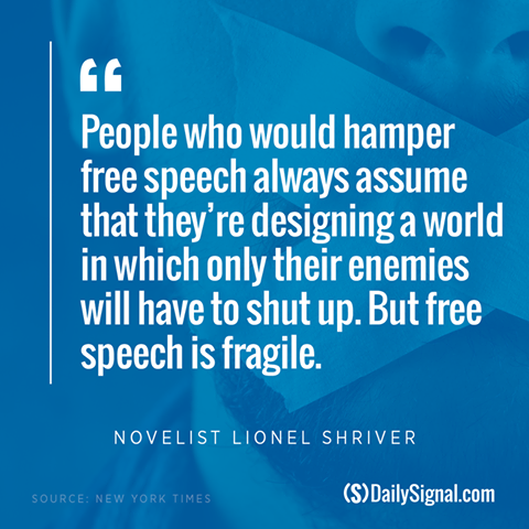Wisdom free speech lionel shriver