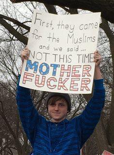 (An echo of Pastor Martin Niemöller's famous poem about silence in the face of the Nazis.)